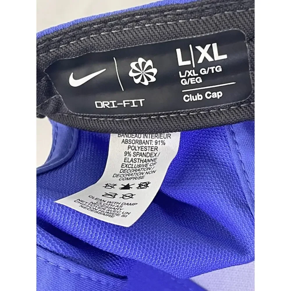 Nike Adult Dri-FIT Club Structured Swoosh Cap - Royal Blue (Size L-XL)
